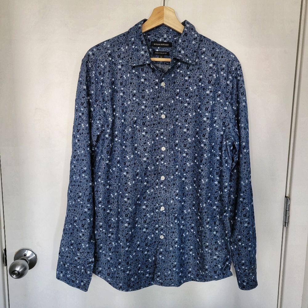 Banana Republic Mens Button Down Shirt Slim Fit